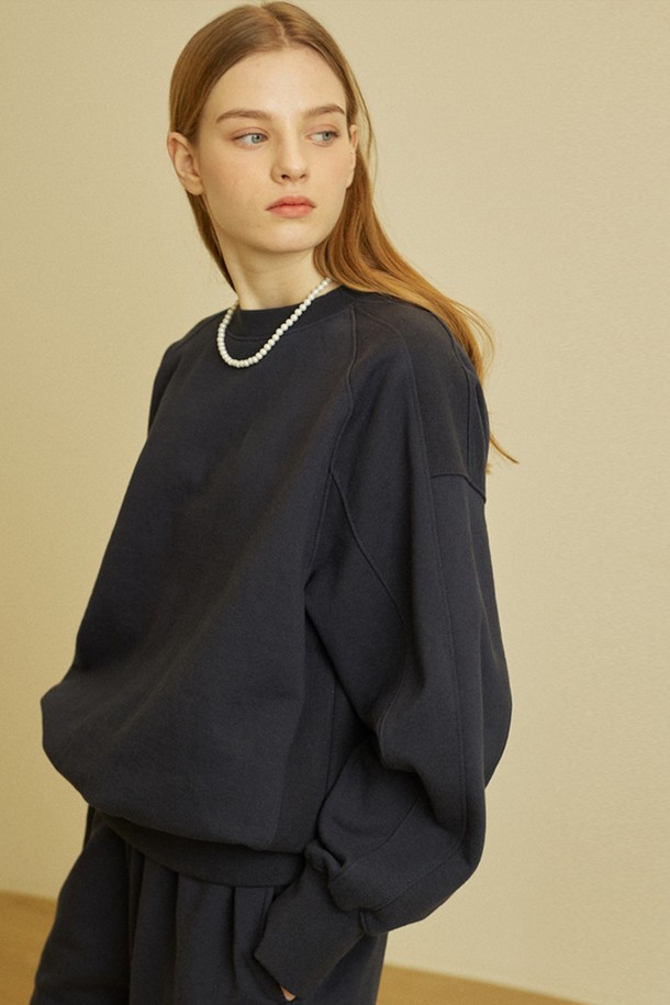 NONLOCAL - 긴소매 티셔츠 - UNISEX Rib Block Over-fit Sweatshirt 5 Color