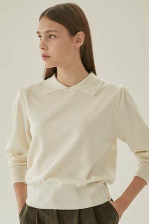 Puff Sleeve Collar Knit