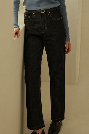 One-washed Denim Pants - Indigo