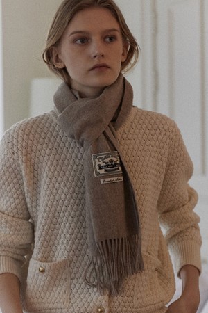 Daily wool muffler - Oat Beige