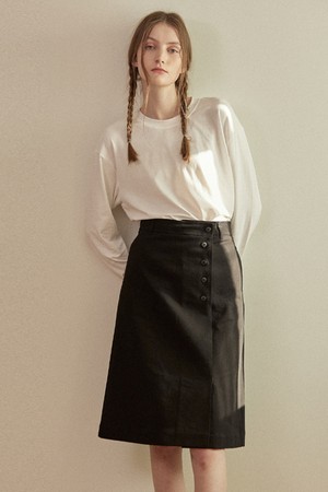 Buttons Midi Skirt 2 Color