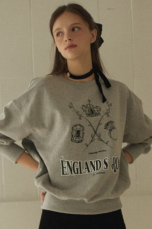 Tiara Jewels Sweatshirt - Melange Grey