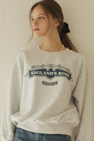 Emblem flag Sweatshirt - Light Grey