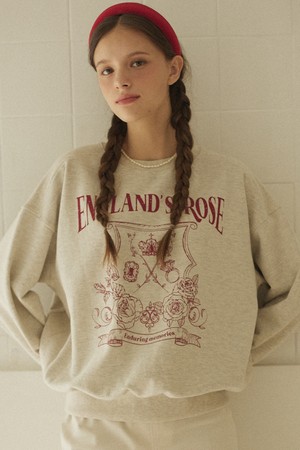 Rose Emblem Sweatshirt - Oatmeal