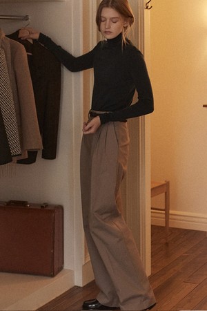 Comfort Two-Tuck Pants - Cocoa