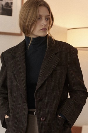 Tailored Classic Wool Jacket - Brown