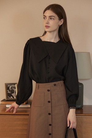 Jane button blouse - Black