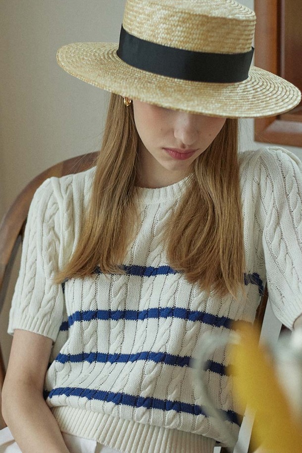 NONLOCAL - 스웨터 - Marina Stripe Knit - White