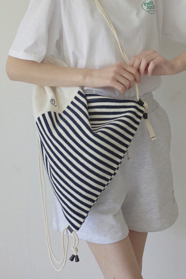 NONLOCAL - 백팩 - Terry String Bag - Navy