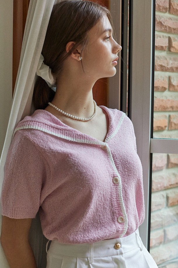 NONLOCAL - 가디건 - Sera Cotton Cardigan - Pink