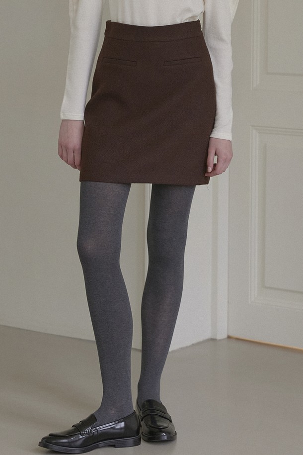 NONLOCAL - 미니스커트 - Jane Tweed Mini Skirt - Brown