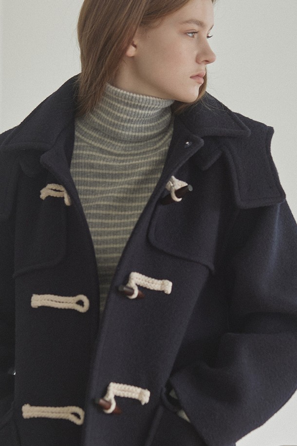 NONLOCAL - 코트 - Classic Hood Duffle Coat - Navy