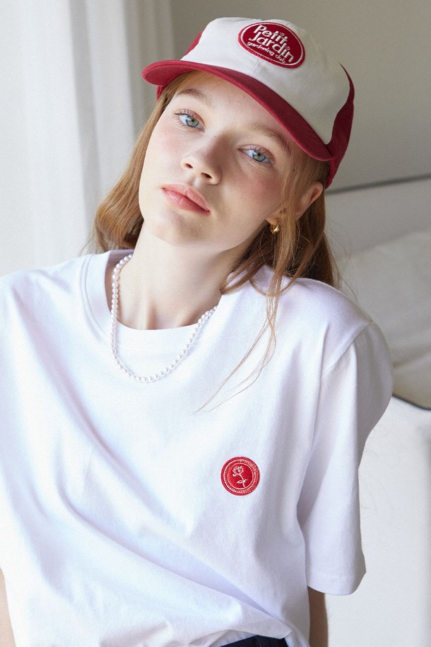 NONLOCAL - 반소매 티셔츠 - Rose Wappen T-shirt - White