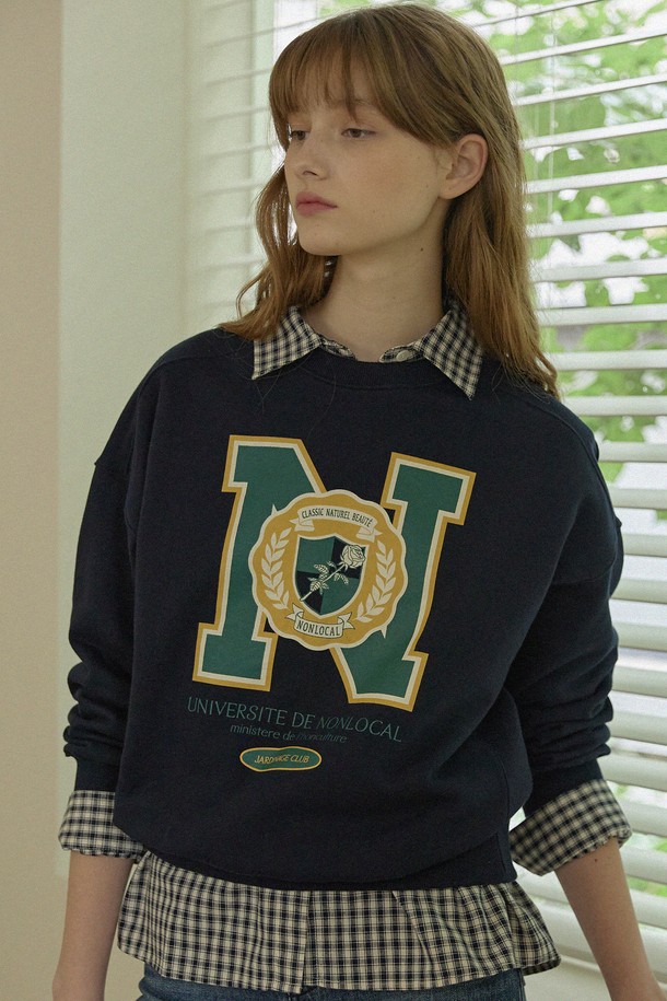 NONLOCAL - 스웻셔츠 - N Logo Sweatshirt - Navy