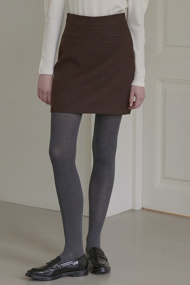 NONLOCAL - 미니스커트 - Jane Tweed Mini Skirt - Brown