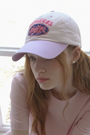 Vintage Rose Ball Cap - Pink