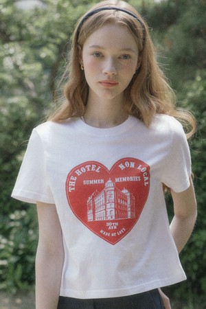 Heart Silhouette T-shirt - White