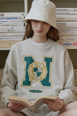 N Logo Sweatshirt - Oatmeal