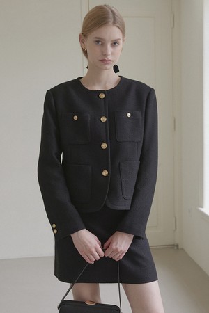 Jane Tweed Set Up - Black