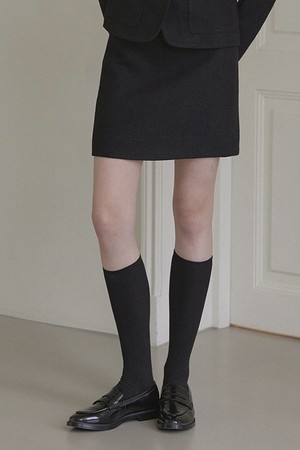 Jane Tweed Mini Skirt - Black