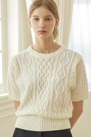 Jane Cable Knit - Ivory