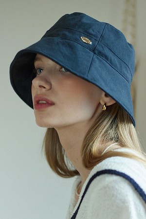 Goldish Cotton Bucket Hat - Navy