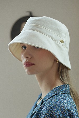 Goldish Cotton Bucket Hat - Ivory