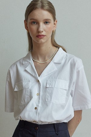 French Pocket Shirt - White