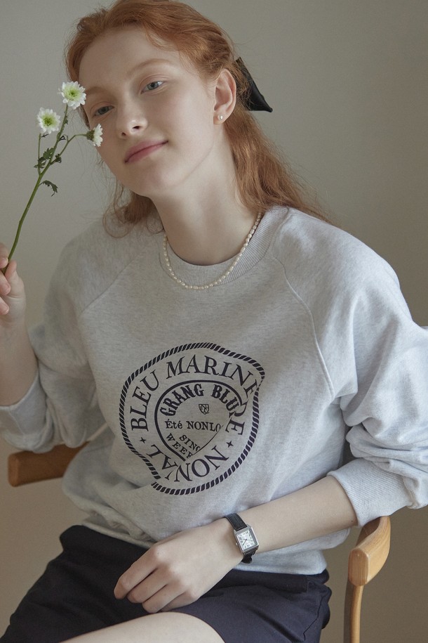 NONLOCAL - 스웻셔츠 - Marine Rope Sweatshirt - Light Grey