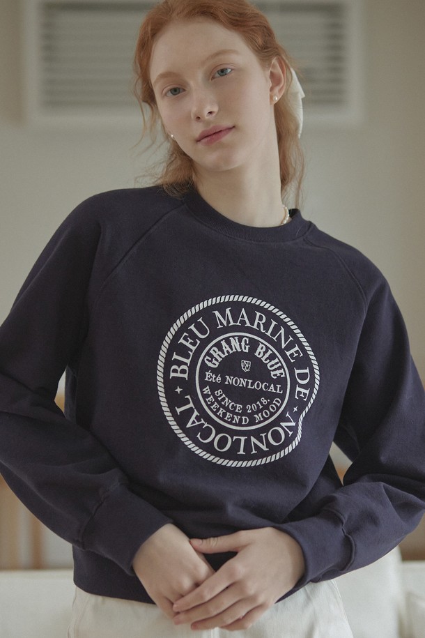 NONLOCAL - 스웻셔츠 - Marine Rope Sweatshirt - Navy