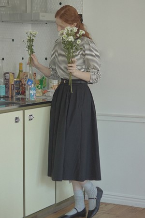 A-Line Flared Skirt - Black