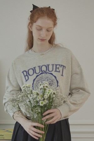 Bouquet Flower Sweatshirt - Oatmeal