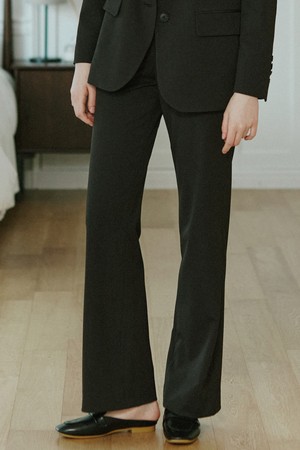 Classic Semi-Wide Pants - Charcoal