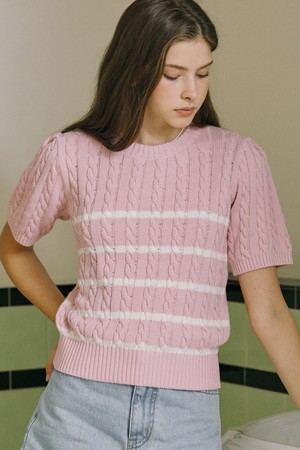 Marina Stripe Knit - Pink