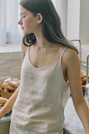 Linen Sleeveless - Beige