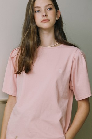 Volume sleeve Logo T-shirt - Pink