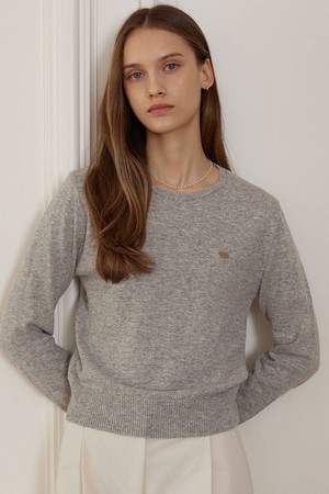 Essential Round Neck Knit - Grey