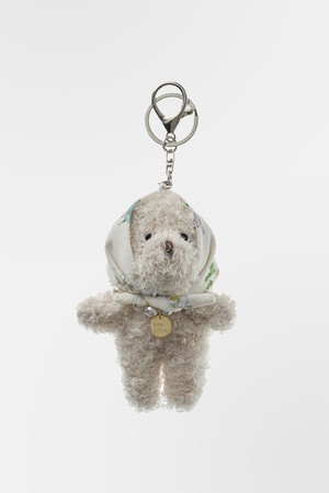 [논로컬 X 이하여백] Hair Kerchief Bear keyring - Light Beige