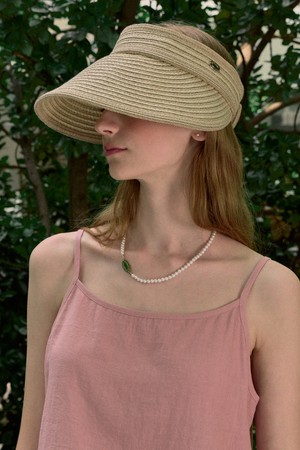 Gold Label Point Rattan Sun Visor - Light Beige