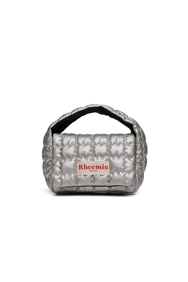 RHEEMIN - 여성 가방 - BISCUIT FLAP MINI NUGGET  - METAL GRAY SILVER