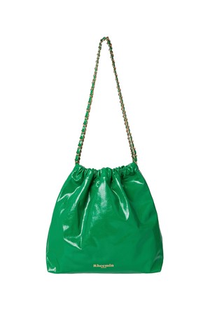 Muffy leather chain  - GREEN