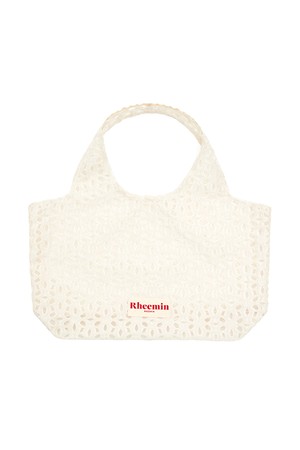 Flower jacquard shopper - IVORY