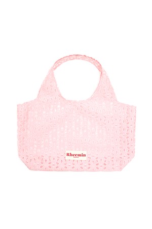 Flower jacquard shopper - LIGHT PINK