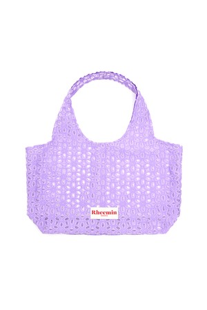 Flower jacquard shopper - LAVENDER