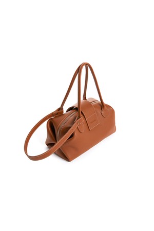 DUBU leather TOTE, M - CAMEL