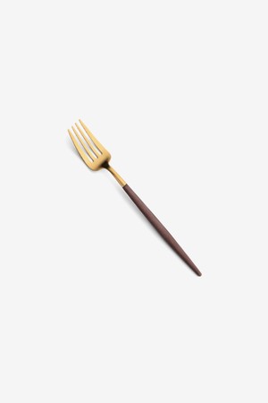 [큐티폴] 고아 디너포크(브라운&골드)