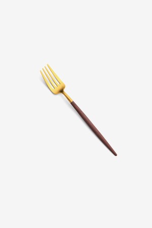 [큐티폴] 고아 디저트포크(브라운&골드)