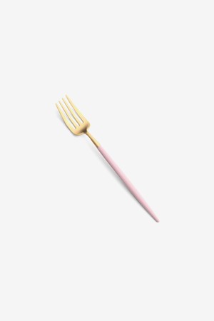[큐티폴] 고아 디너포크(핑크&골드)