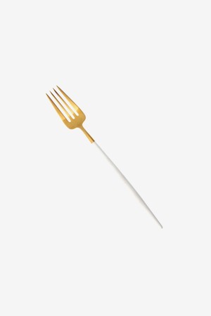 [큐티폴] 고아 디저트포크(화이트&골드)