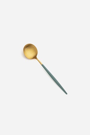 [큐티폴] 고아 디저트스푼(도브블루&골드)